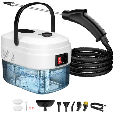 Granarbol Handheld Steam Cleaner 3 Adjustable Steam Levels 1.4L 10s Heat-Up | 22PCS High Pressure Steam Cleaning, 2500w Portable Steamer Cleaner for Home, Car, Bathroom, Kitchen, Window, Furniture, Floor