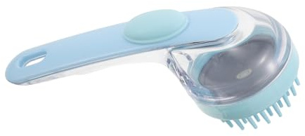 Operitacx Spazzola per Shampoo con Manico Allungato Blu in Abs e Tpr per Massaggio del Capelluto ed Esfoliazione, per Doccia e Viaggio