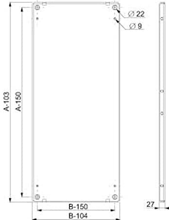 Placa de montaje galva 1200x800