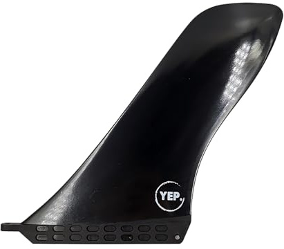 UPSURF 9inch Longboard & SUP Single Fin 9 + Free No Tool Fin Screw - Center Fin for Surfboard & Paddleboard (Black 9 inch)