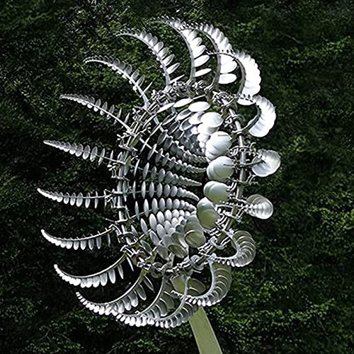 Molino de Viento de Metal para Jardín Molino de Viento de Metal Único Y Mágico Giradores de Viento de Césped para Patio Decoración de Patio con Atrapavientos Al Aire Libre