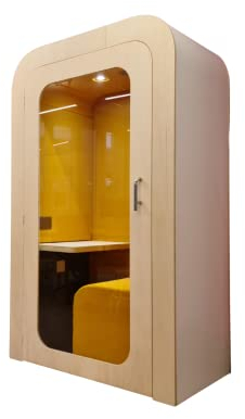 Dapapod Office Pod | Soundproof Meeting Booth | Portable Isolation Work Space | One Seat 210x125x70cm (Barrier)