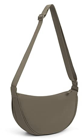 DKIIL NOIYB Women's Nylon Crescent Bag - Hobos Crossbody Shoulder Bag with Adjustable Strap - Solid Color Chest Fanny Pack