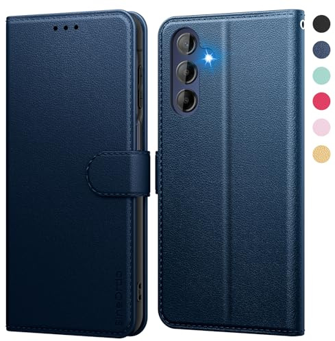 SineOrdo Cover compatible con Samsung Galaxy A15 5G / 4G Custodia, Custodia Samsung Galaxy A15 5G / 4G Cover Libro Portafoglio Folio Pelle Flip Stand Case - Blu