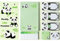 QRKPVHD 550Blätter Pandas Cartoon Tiere Haftnotizen Set Süße Sticky Notes Cartoon Tiere Selbstklebende Haftnotizzette für Büro Studie Hause Kleine Geschenke Für Schüler Kindergeburtstag