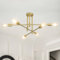 WTUOING Sputnik Kronleuchter Industrial 6 Flammig Vintage Gold Deckenlampe Modern Kronleuchter E27 Fassung für Wohnzimmer Küche Schlafzimmer Esszimmer Office Hotel Bar