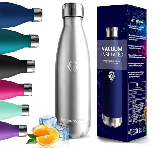 HoneyHolly Gourde Isotherme - 750ML - Gourde Inox sans BPA Sport Étanche, Réutilisable, Bouteille Isotherme, Processus de revêtement en Poudre, Bouteille pour Running, Bureau, École