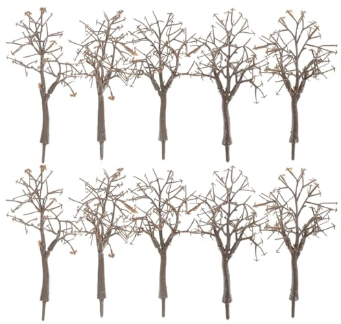 SEWACC 10Pcs Model Tree Trunks for Train Scenery Realistic Landscape Model Trees for Architecture Crafts and Home Office Display