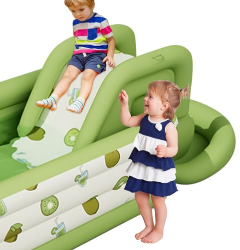 Tobogán acuático para piscina | Tobogán de baño para niños, juguete inflable estable para niños, juguete acuático para divertirse en familia, patio, lado de la piscina, camping, lago, vacaciones