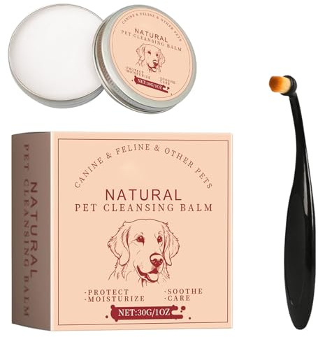 Cerioll Kit Détachant pour Chiens Et Chats, Pet Tear Spot Remover Balm, avec Pinceau Professionnel, Convient Aux Chiens Et Aux Chats, Peut Éliminer Les Taches De Larmes des Yeux des Animaux