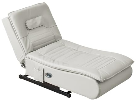 STMKB Fauteuil Inclinable Électrique, Fauteuil À Bascule Réglable pour Adulte, Vibration, Balancement, Massage Et Chauffage, Angle du Dossier Réglable, 5 Réglages De Vitesse, Ports USB