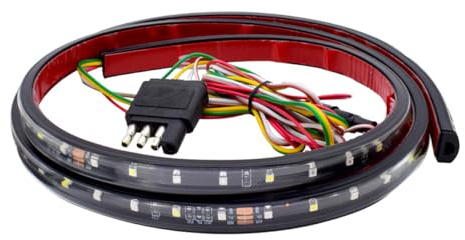 Healvian Tira de Luces LED para Coches y Remolques, Luz de Freno Trasera y Luz Direccional, Fácil Instalación Silicona Autoadhesiva Tipo 2835smd