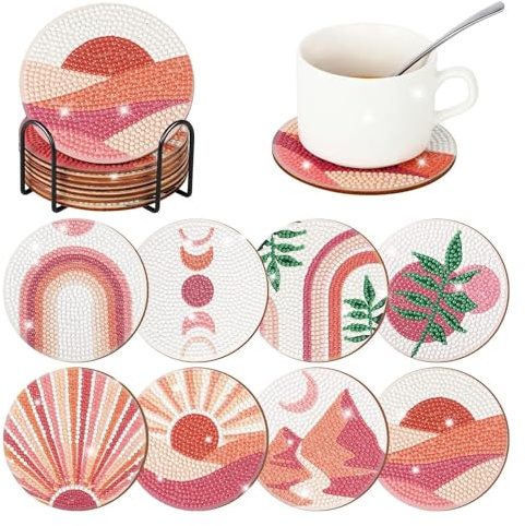 MHwan Posavasos con pintura de diamantes