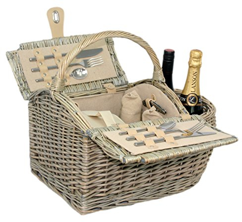 Red Hamper Picknickkorb, in Braun, für 2 Personen