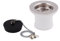 Kitchen Sink Stainless Steel Basket Strainer Waste 1 1/2 D 50mm with Plug