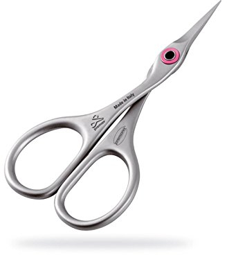 Premax Ring-Lock-System Line 11514 Stickereischere-Ideal für Stick-und Näharbeiten-Edelstahl mit gerader Klinge-Made in Italy, Grau, 9,5 cm