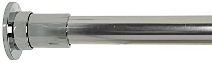 Croydex Stick 'N' Lock Plus Easy to Fix Extendable Telescopic Rod with 22 mm Tube, Aluminum, Chrome, 6 ft