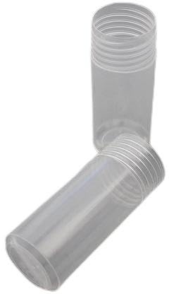 WestonBoxes A3 Clear Plastic Poster Tube, 50/50 Screw Split, 320mm | Internal length 318mm, internal diameter 55mm | Unscrews at midpoint | For A3 prints, technical drawings, photography prints