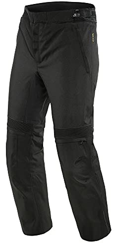 Dainese - Connery D-Dry Pants, Pantaloni Touring Impermeabili, Protezioni sulle Ginocchia, Pantaloni Fit Ampio, Pantaloni da Moto per Uomo, Nero/Nero, 48