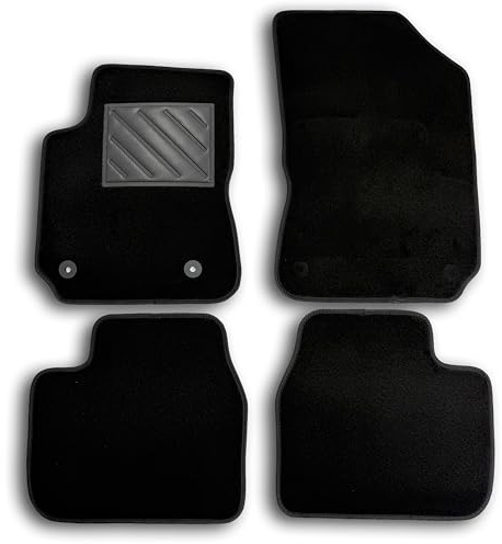 Alfombrillas para Citroen C4 Cactus (2014-2019) Alfombrillas a Medida, Antideslizantes, talonera de Goma Reforzada, Botones de Anclaje