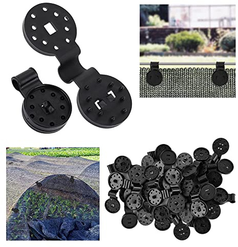 100PCS Clip di Fissaggio per Rete Parasole, Shade Cloth Plastic Clips, in Plastica per Panno Protettivo, per Rete Ombreggiante, Speciale con Occhiello