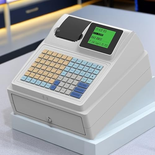 Lakenbroade Cash Register,81 Keys Cash Registers for Small Businesses,Cash Register with Drawer Box Digital LED Display Retail Suitable for Retail/Restaurant/Supermarket