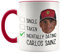 YOLANDEEUROKOK Taza individual tomada mentalmente con Carlos Sainz, regalo divertido para los fanáticos de Carlos Sainz, taza de regalo para fanáticos de la F1, taza de café novedosa de 11 onzas,