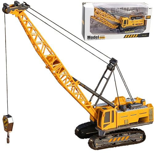 SGM Construction Crane Toy - Liebherr Cable Excavator - 1:55 Scale Die-cast Crane Construction Vehicles Toy - Construction Truck Toy Alloy Model Car - for Boys 3 Years Old - LK31-16
