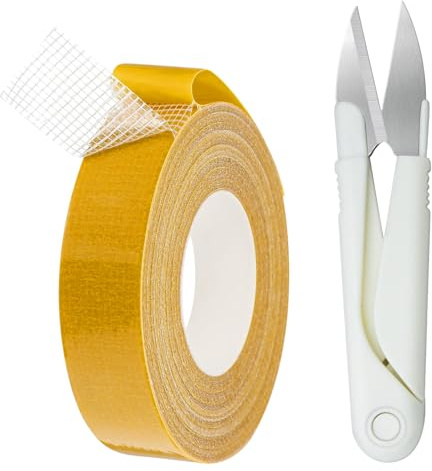 MSIHEY Cinta de tela de Doble Cara Cinta de Alfombra de Doble Palo Resistente, Cinta Doble Cara Ropa Cinta para Dobladillo de Cortina Para Pantalones, Prendas, Ropa y Telas.