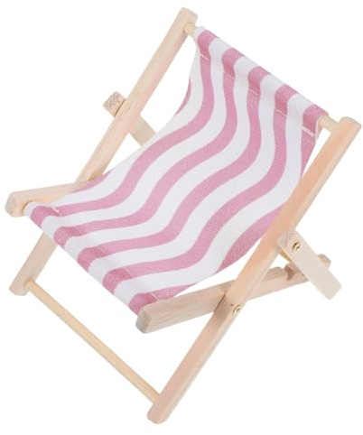 TOKIDNY Support de Téléphone Portable en Bois Naturel pour Chaise de Plage Miniature Décoration de Bureau et Maison Support de Tablette Stable et Solide Accessoire Décoratif