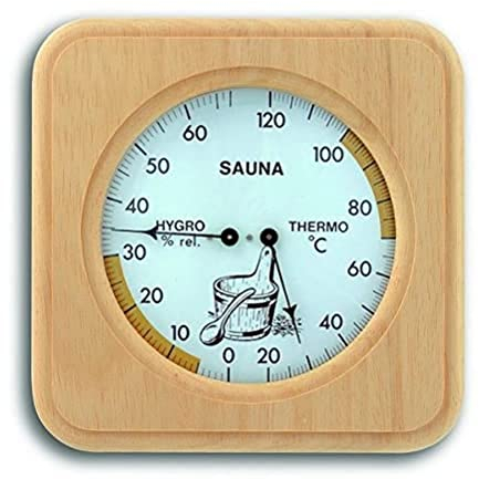 TFA Dostmann Sauna-Thermomètre-Hygromètre sauna, 40.1007, en bois, résistant à la chaleur, température et humidité, thermomètre de sauna, accessoire de sauna, marron