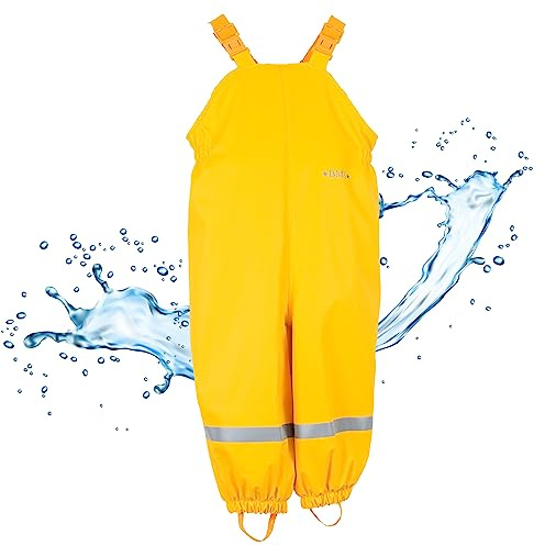 BMS Kinder Regenhose Antarctic Softskin Buddellatzhose OekoTex Gelb-80