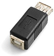 Sistema de S USB tipo A (Female) a USB tipo B (Female) Adapter Adaptador de cable conector adaptador