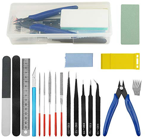 WMYCONGCONG Gundam Modellierwerkzeug für Modellbau, Handwerk, Hobby, Bauwerkzeuge, Kit für grundlegende Modellbau, Reparatur und Befestigung, 23 Stück