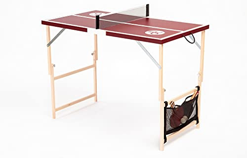 DISH TENNIS Mini tavolo da ping pong con rete | bordeaux