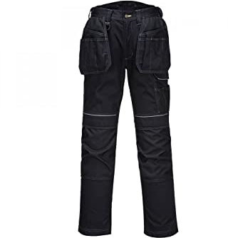 Portwest PW3 PW305BKR32 Pantalon de Travail Stretch Noir Taille 32