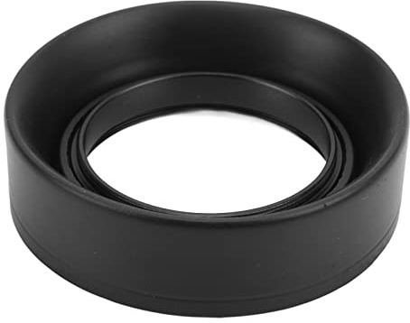 Akozon Parasol de lente de 49 mm, 52 mm, 55 mm, 58 mm, parasol de goma plegable con 3 estados ajustables para cámaras digitales (49 mm)