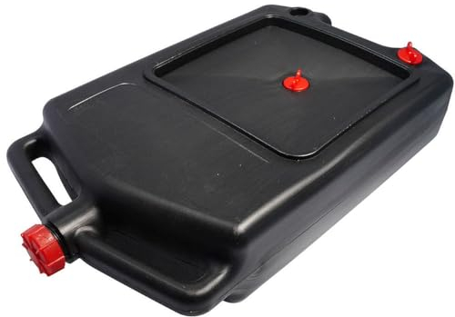 2EXTREME Kanister Auffangwanne 10 Liter schwarz, Öl, Benzin kompatibel für Kfz, PKW, Motorrad, Roller, Quad, universal