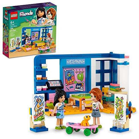 LEGO Friends Liann's Room 41739, Art-Themed Bedroom Playset with Liann & Autumn Mini-Dolls, Collectible Toy for Girls and Boys 6 Plus Years Old