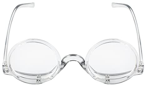 Millya Women Rotatable Make-Up Magnifying Glasses Flip Up Spectacle Lense Eyeglasses for Reading (Gray, +3.5)