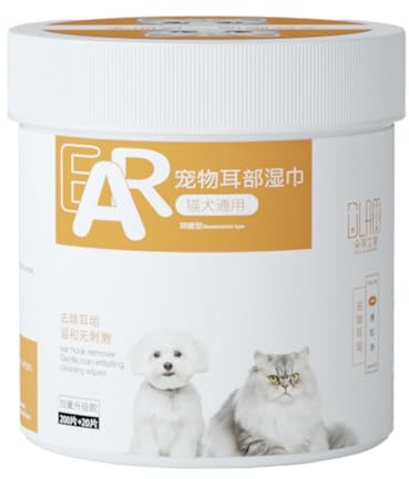 Lot de 220 lingettes détachantes pour les yeux de chien, lingettes détachantes pour chats et chiens, pour nettoyer en douceur les yeux, prévenir les taches de larmes