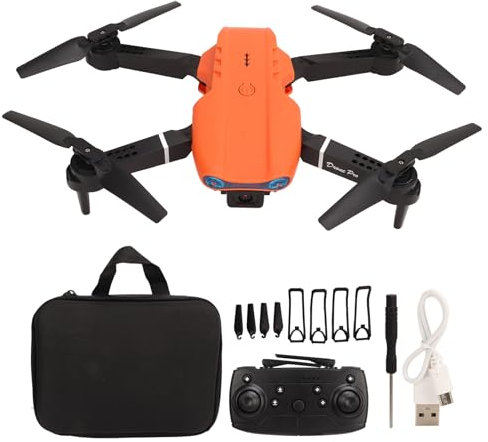 BuyWeek Mini Drone avec Double Caméra, E99 Drone RC 4K HD Drones Aérien WiFi Intelligent Pour Éviter les Obstacles Avion Télécommandé Quadricoptère RC pour Enfant Adulte Débutant