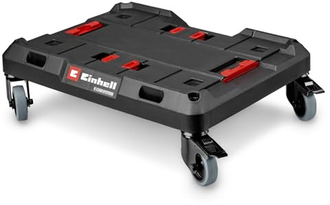 Original Einhell E-Case Roller Board Max. 120 kg, Lockable Swivel castors, combinable with Einhell E-Case System, for Transporting Boxes and crates, with Fastening Points for Lashing Straps
