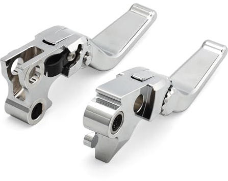 Motorcycle Levers Brake Clutch Handle Lever Adjustable Fit for Harley 1996-2007 Touring Road King Electra Glide Road Glide Street Glide 96-03 Sportster XL 96-17 Dyna Softail (Short, Chrome)