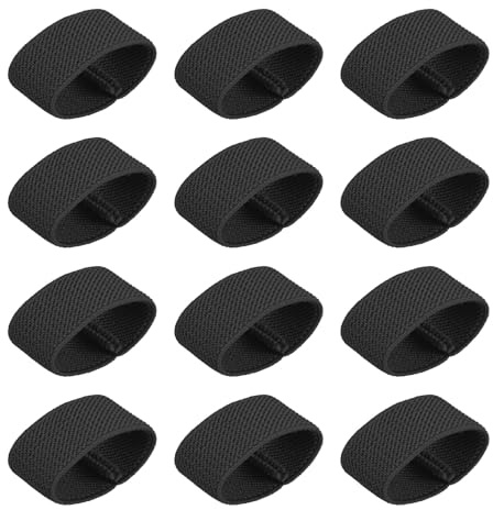 TIXIPEM Elastic Belt Keepers Strap Organizers | Web Belt Loop Stays, for Backpack Straps, Wide Sashes, Retainer Band