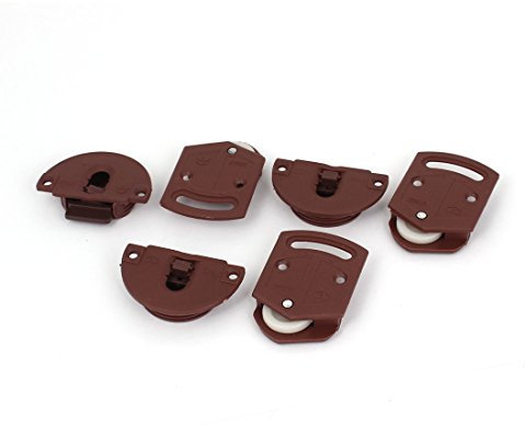 sourcing map 3 Paar Strandkorbrollen Unterstützung Kleiderschrank Schiebetür Roller Ausrüstung Rennbahn Verkleidung Internen Kit de