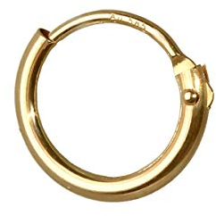NKlaus 585er 14 Karat echt GOLD Einzel HERREN Klappcreole Ohrring Ohrschmuck Ohrhänger 9,0mm 1752
