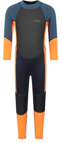 Mountain Warehouse Kinder-Neoprenanzug - 2mm, Kinder-Schwimmanzug mit LSF 50+, Wetsuit aus Neopren für Jungen und Mädchen - Frühling, Sommer, Schwimmen Hell-Orange Kinder 140 EU (9-10 Jahre)