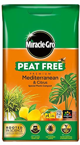 Miracle-Gro Premium Mediterranean & Citrus Compost 6L Easy Carry Pack