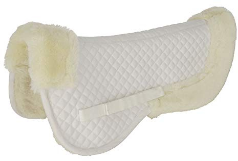 Kerbl Coussin de Selle Blanc en Fausse Fourrure Full